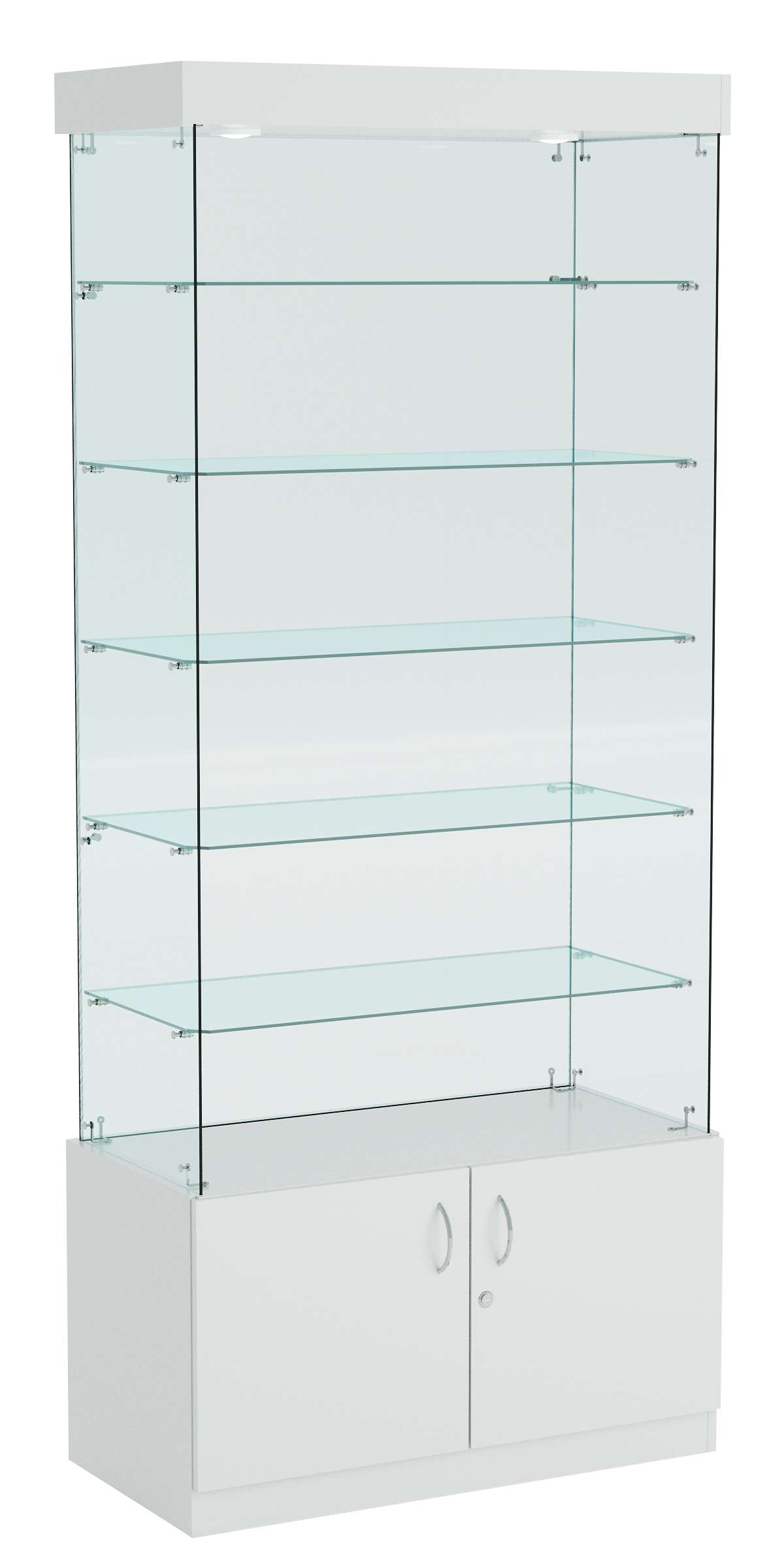 Витрина ИСТРА №601 прямоугольная (З/C - стекло), без дверей Серый