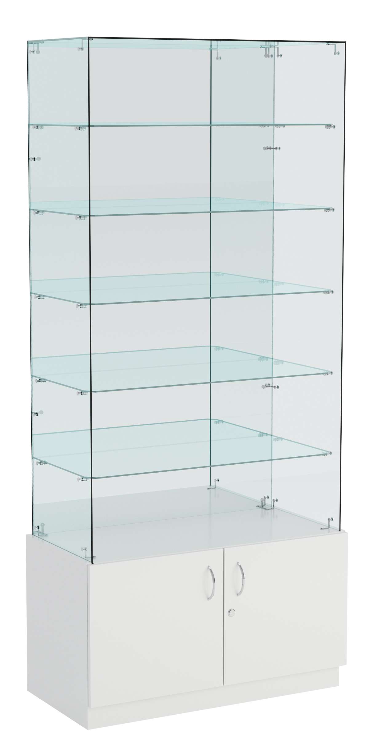 Витрина ИСТРА №607 прямоугольная (З/C - зеркало), без дверей Серый