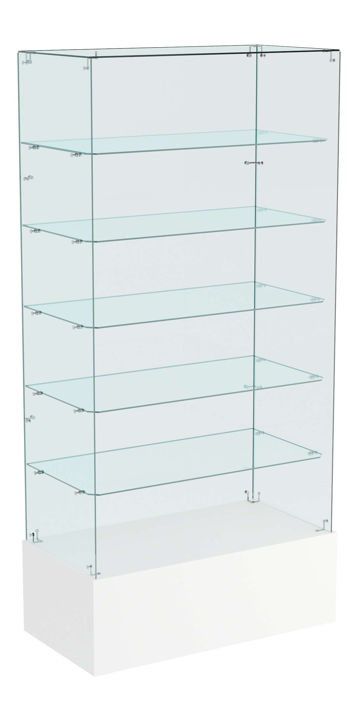 Витрина ИСТРА №609 прямоугольная (З/C - стекло), без дверей Белый