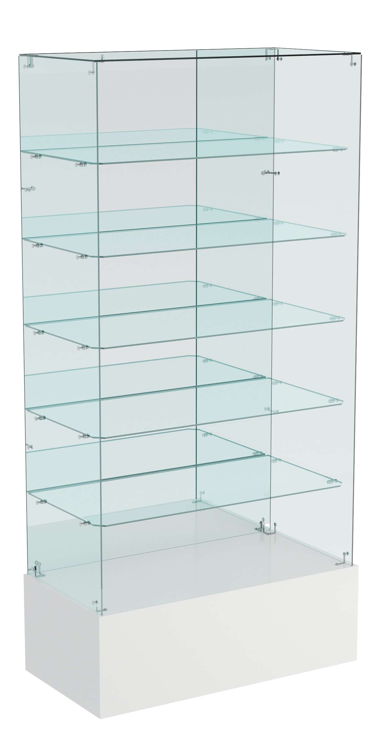 Витрина ИСТРА №611 прямоугольная (З/C - зеркало), без дверей Серый