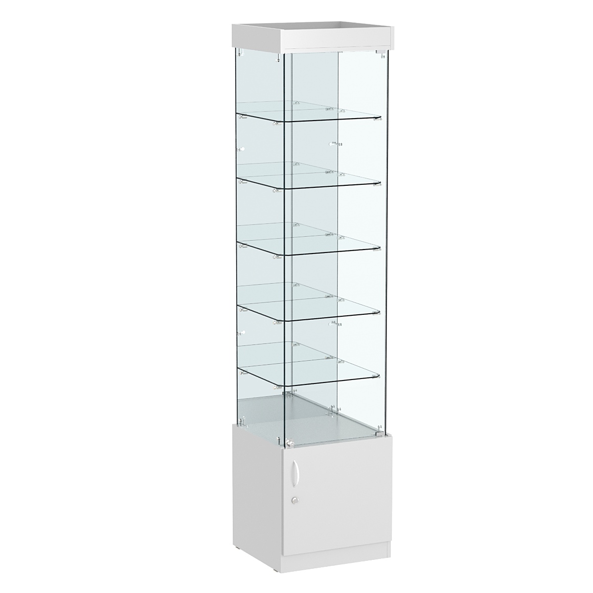 Витрина ИСТРА №504 стаканчик (задняя стенка - зеркало) Серый