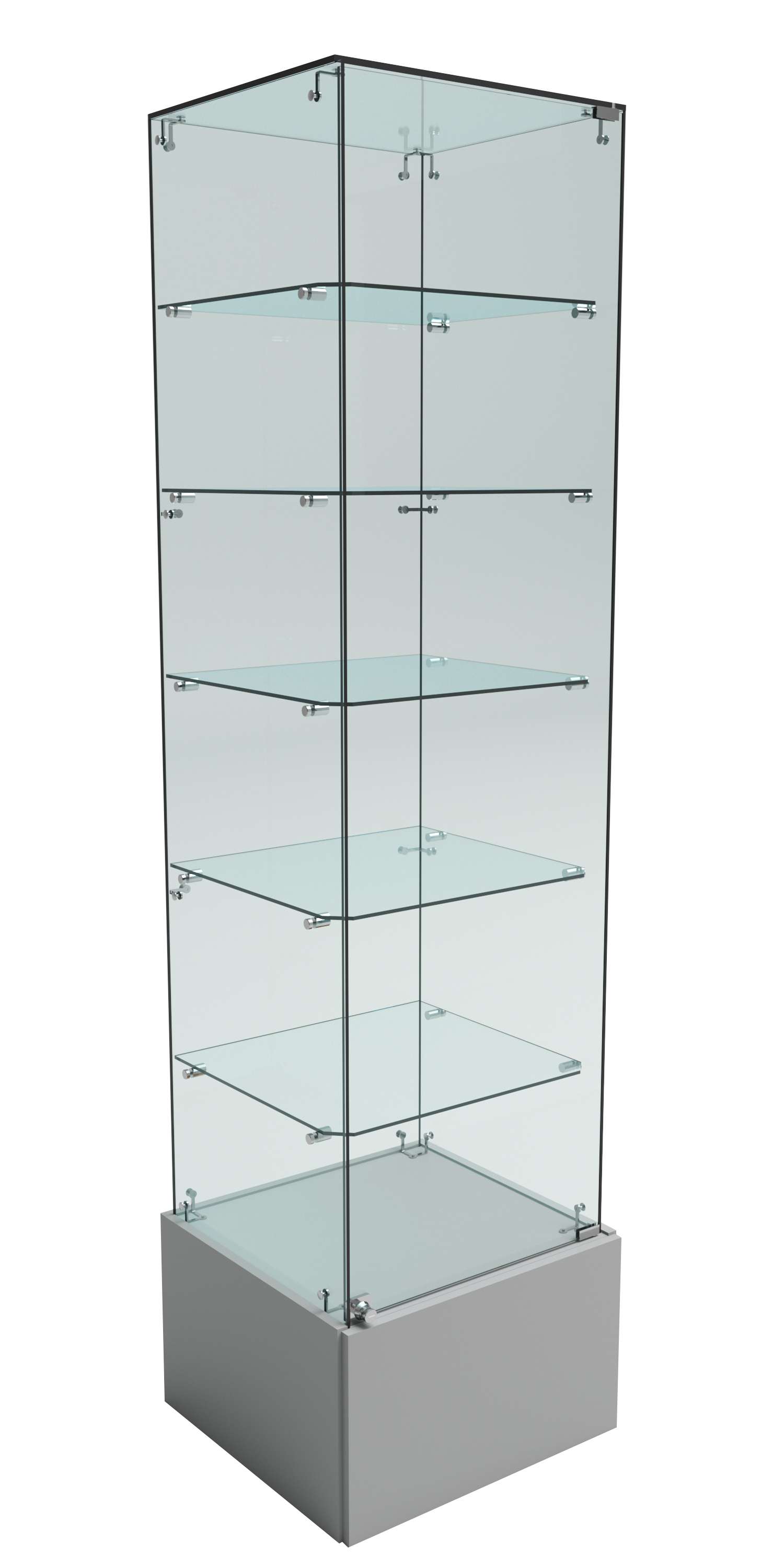 Витрина ИСТРА №510 стаканчик (задняя стенка - стекло) Серый