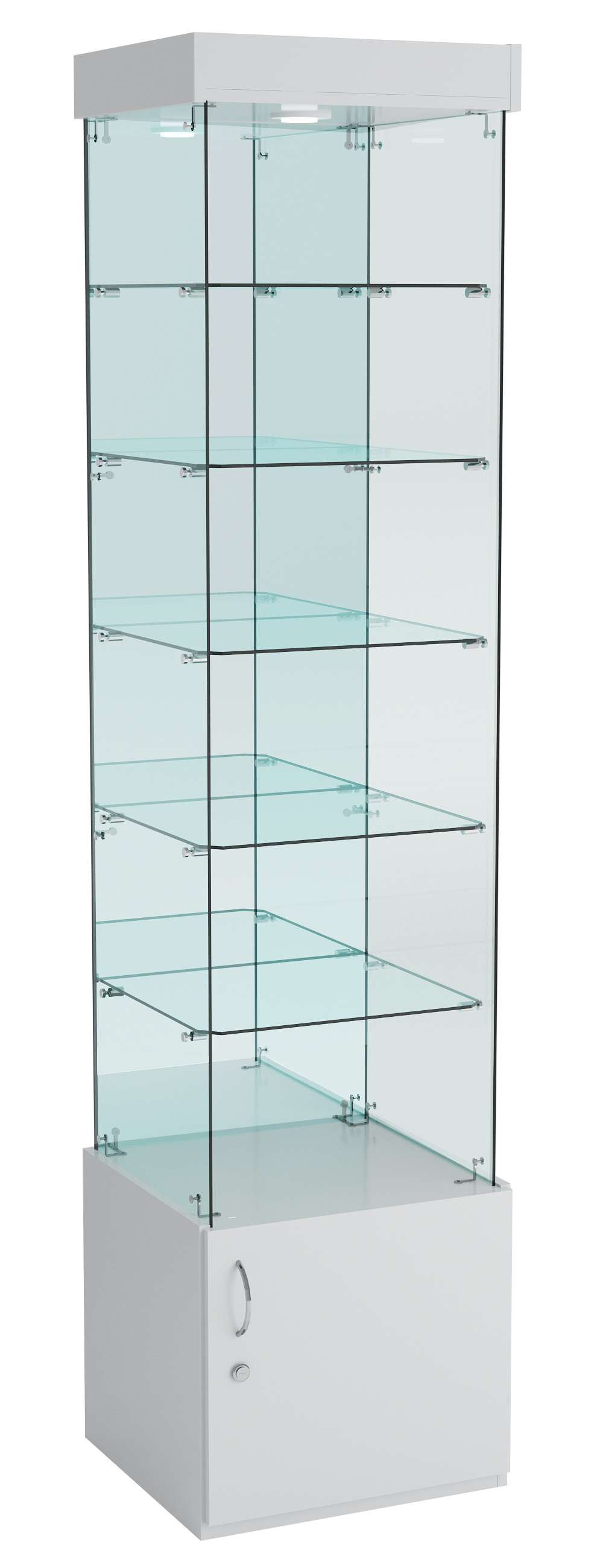 Витрина ИСТРА №604 стаканчик (З/С- зеркало), без дверей Серый