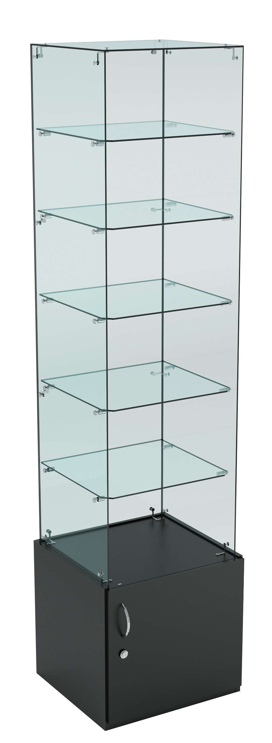 Витрина ИСТРА №606 стаканчик (З/С - стекло), без дверей Черный