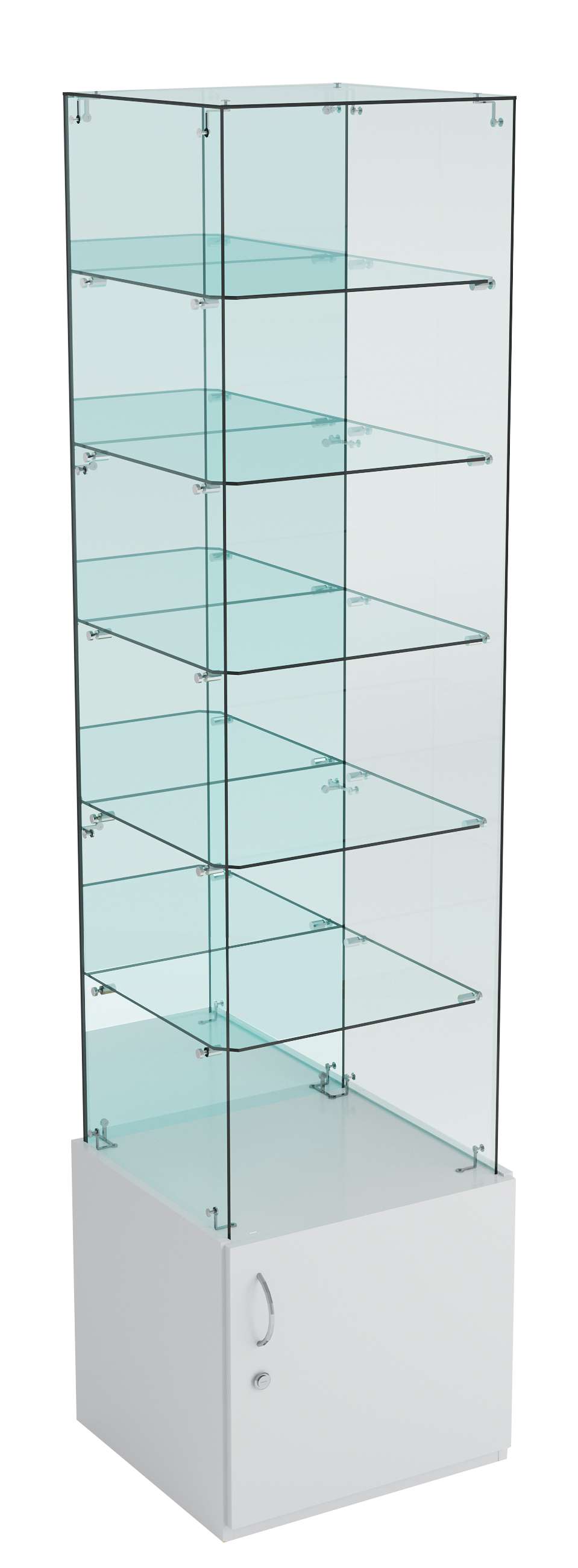 Витрина ИСТРА №608 стаканчик (З, С - зеркало), без дверей Серый