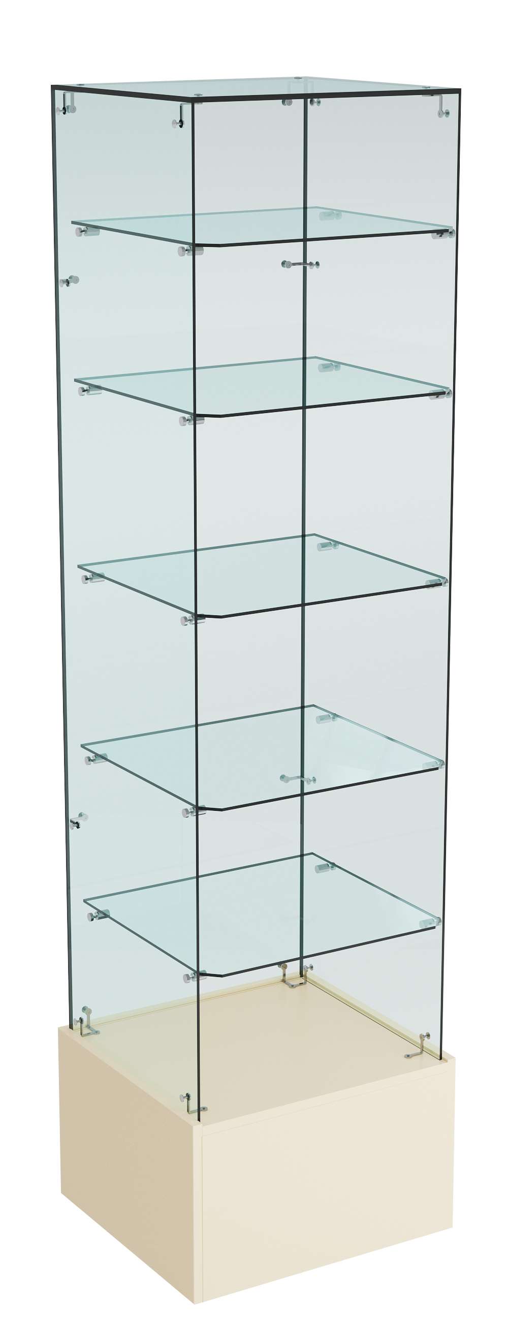 Витрина ИСТРА №610 стаканчик (З/С - стекло), без дверей Крем Вайс