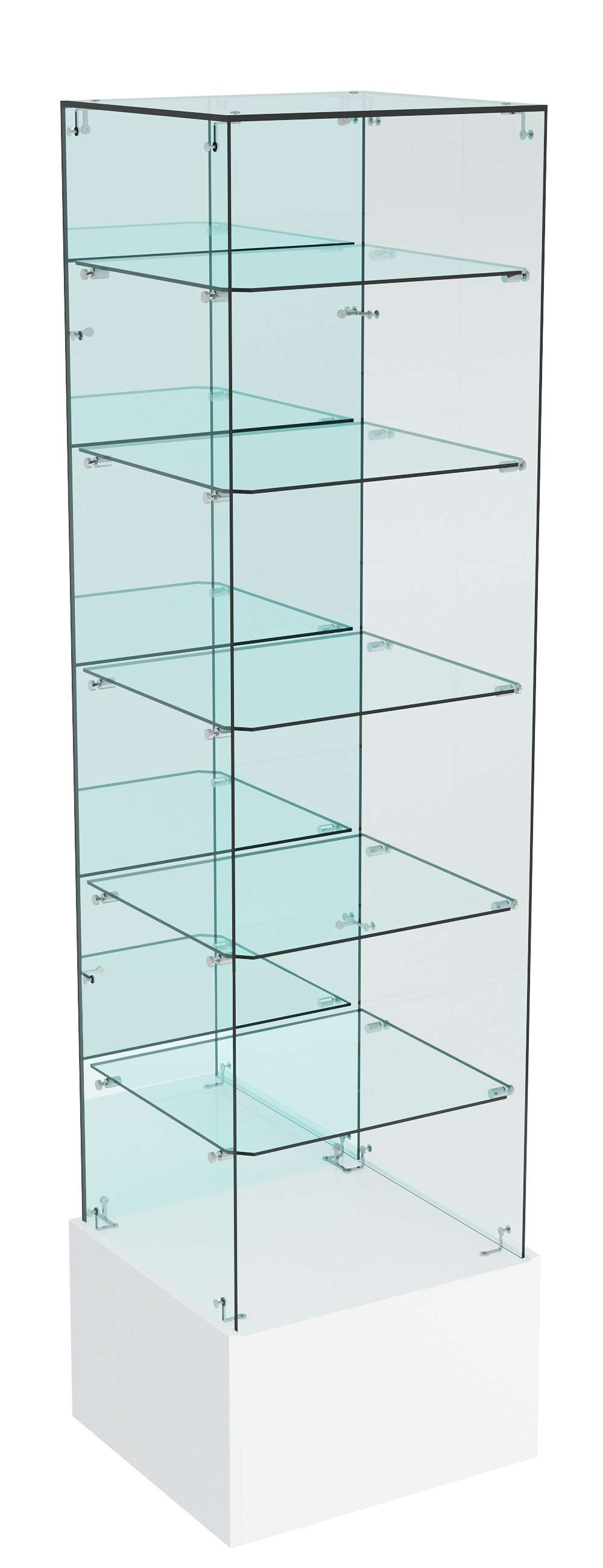 Витрина ИСТРА №612 стаканчик (З/C - зеркало), без дверей Белый