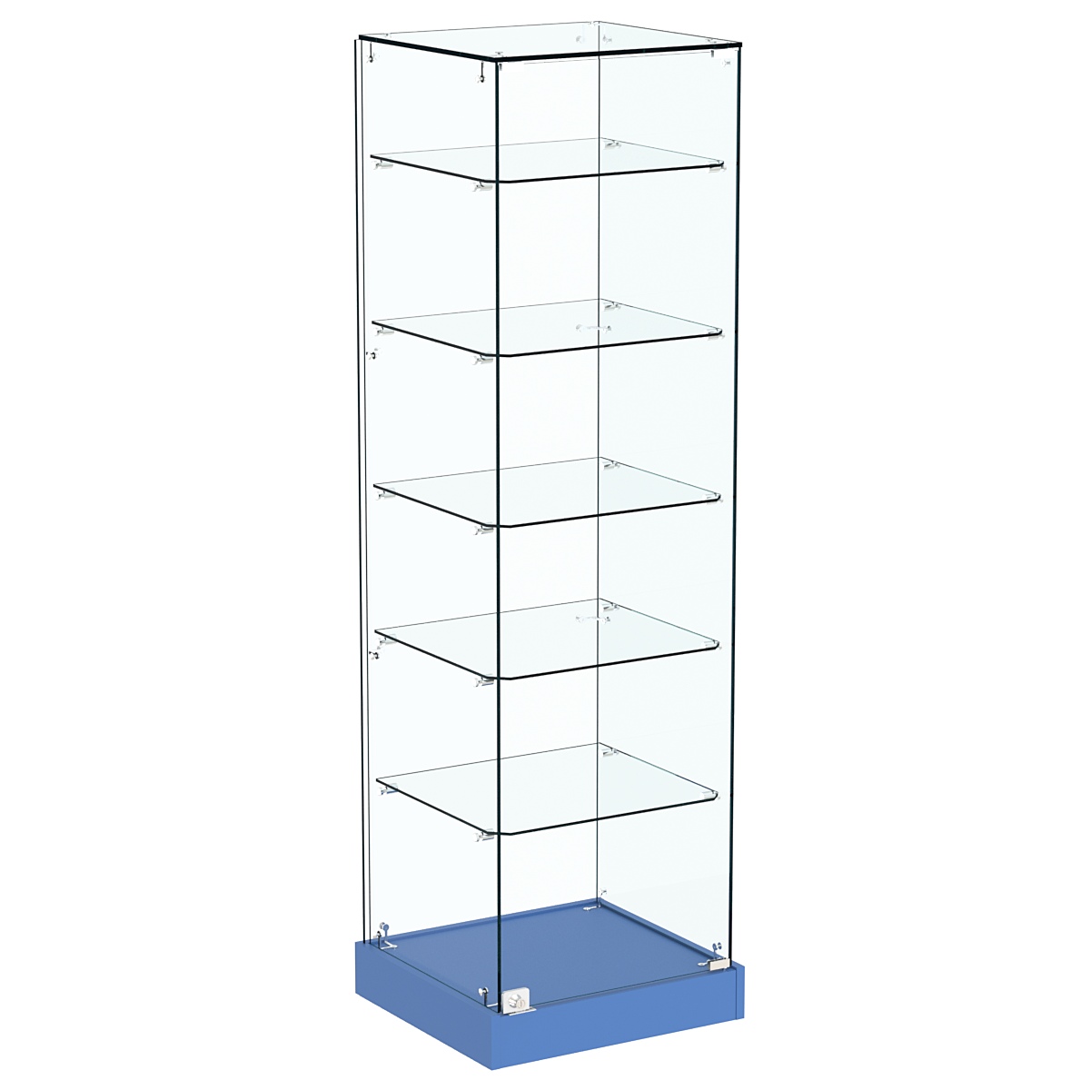 Витрина Хит продаж №501 (закрытая, задняя стенка - стекло) Делфт голубой U525 ST9