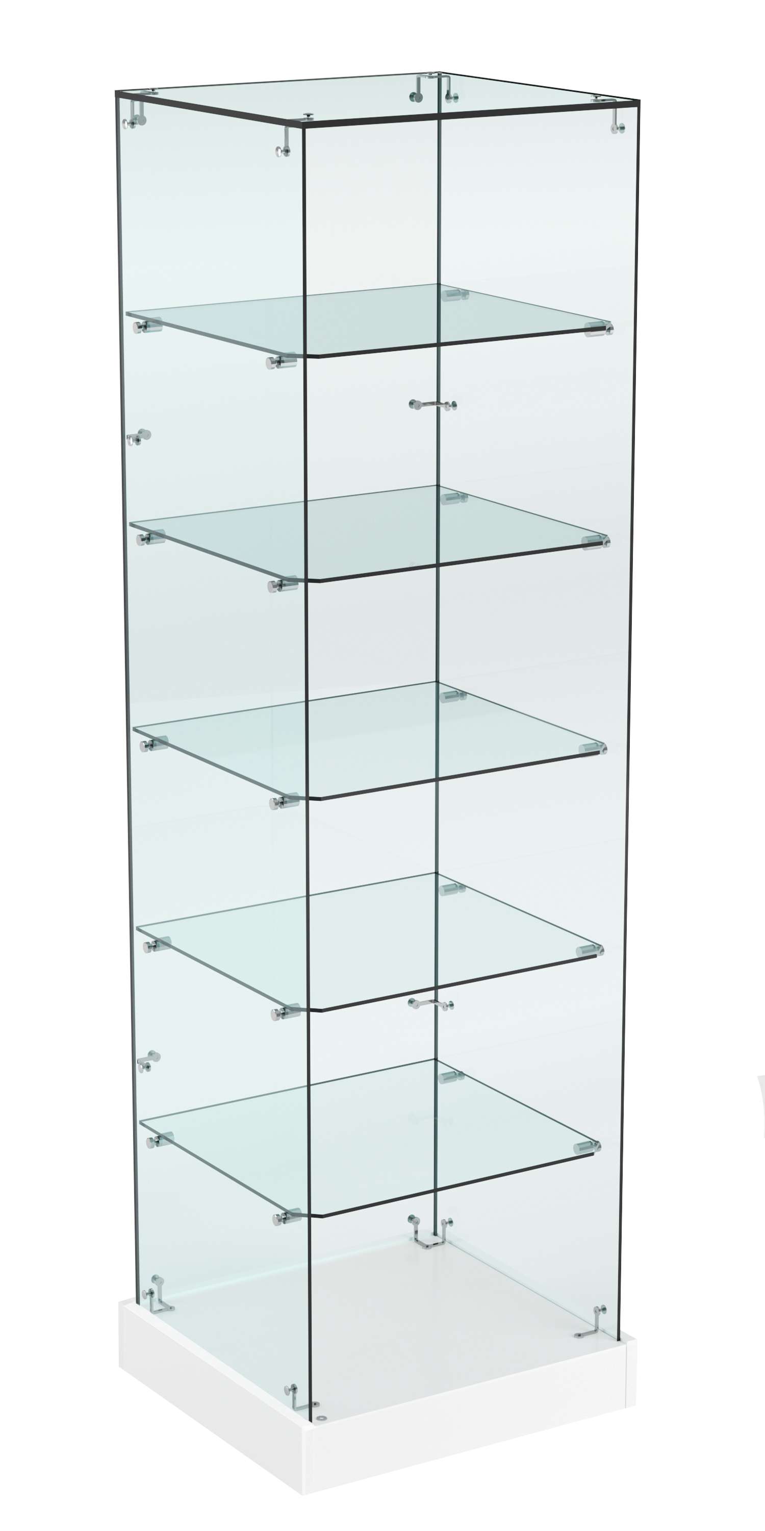 Витрина Хит продаж №502 (открытая, задняя стенка - стекло) Белый