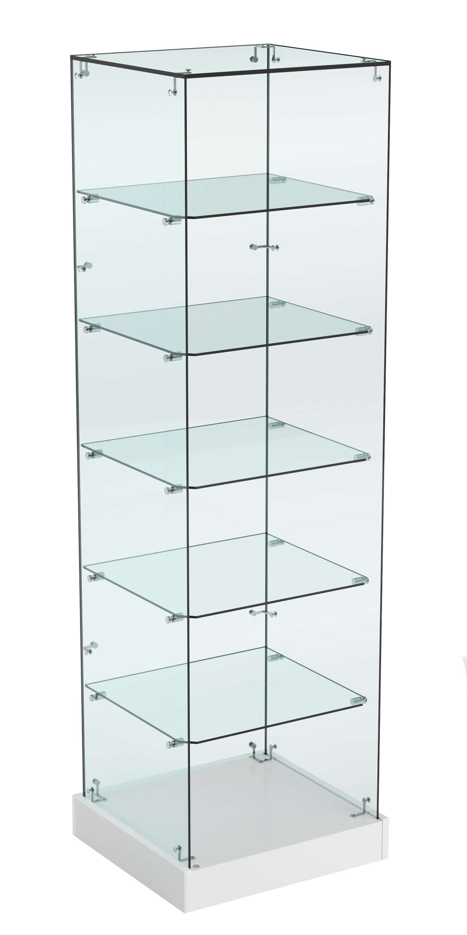 Витрина Хит продаж №502 (открытая, задняя стенка - стекло) Серый