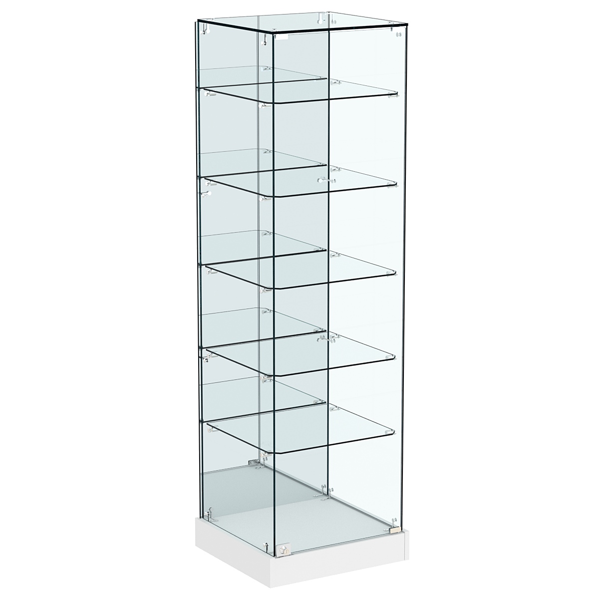 Витрина Хит продаж №503 (закрытая, задняя стенка - зеркало) Белый