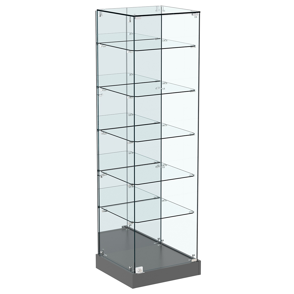 Витрина Хит продаж №503 (закрытая, задняя стенка - зеркало) Темно-Серый