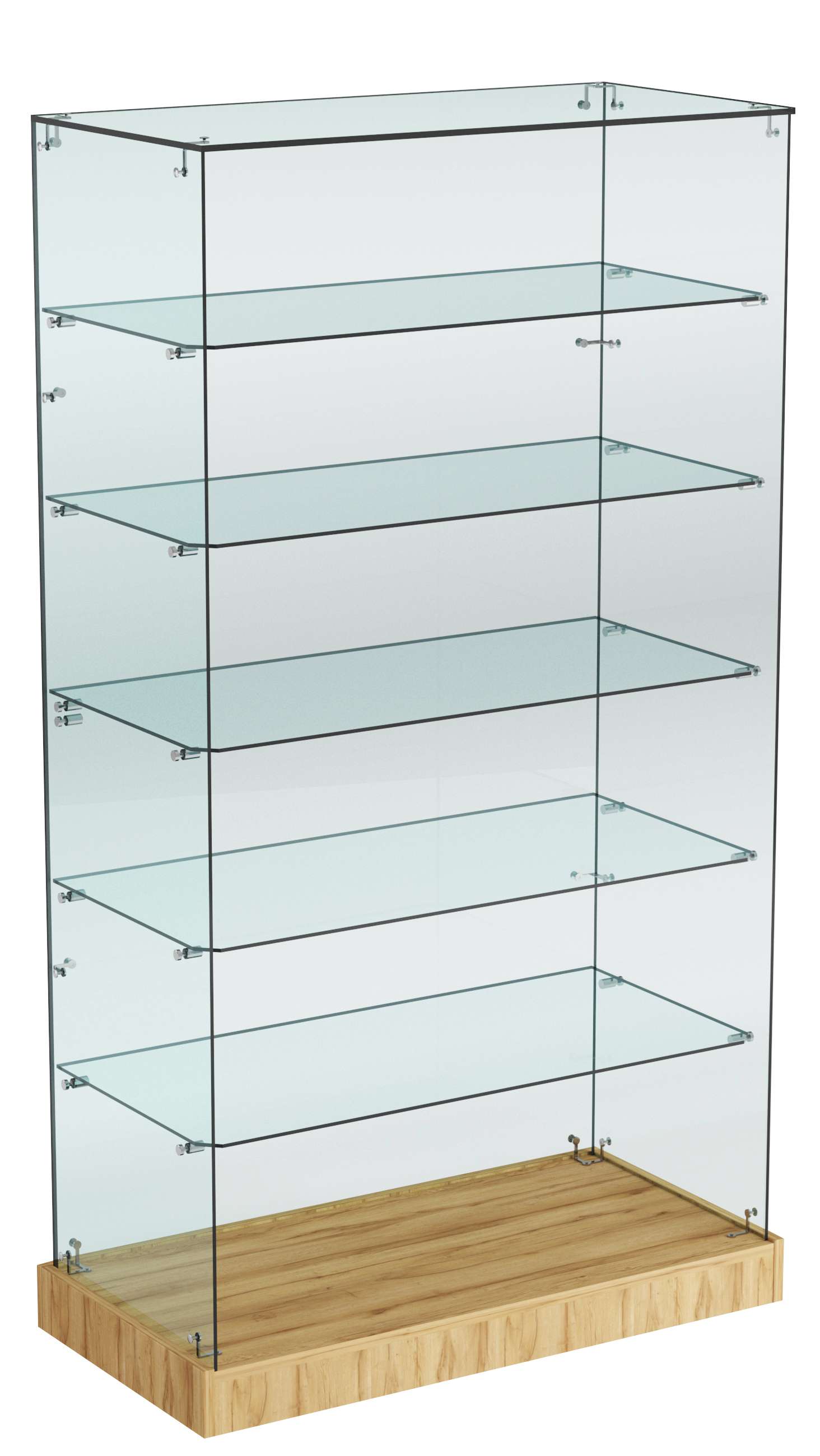 Витрина Хит продаж №506 (открытая, задняя стенка - стекло) Дуб Золотистый