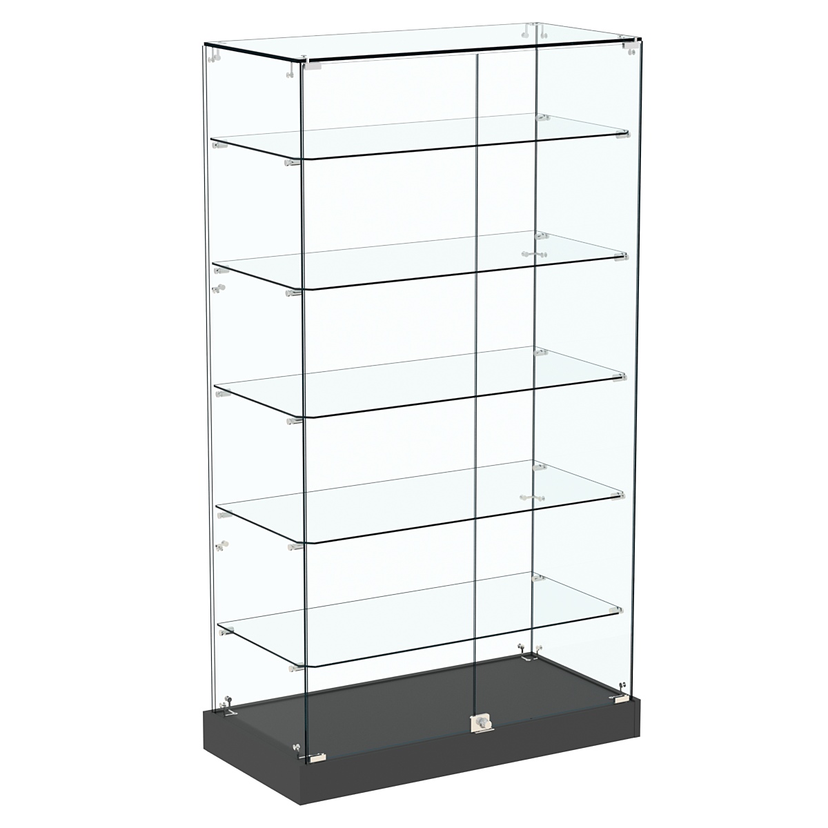 Витрина Хит продаж №505 (закрытая, задняя стенка - стекло) Черный