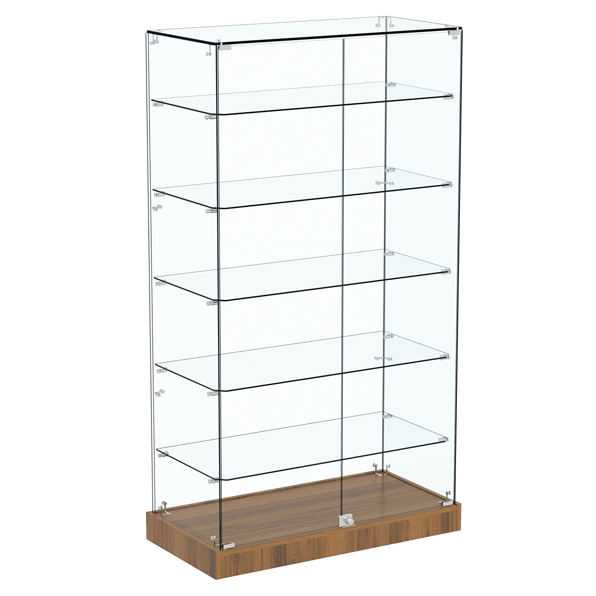 Витрина Хит продаж №505 (закрытая, задняя стенка - стекло) Орех