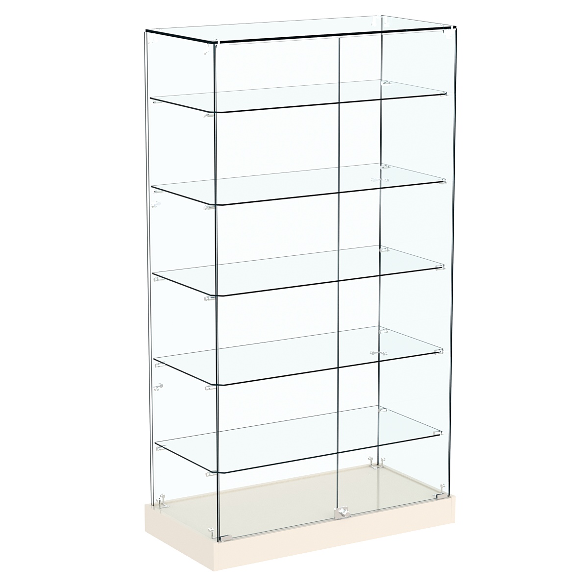 Витрина Хит продаж №505 (закрытая, задняя стенка - стекло) Крем Вайс