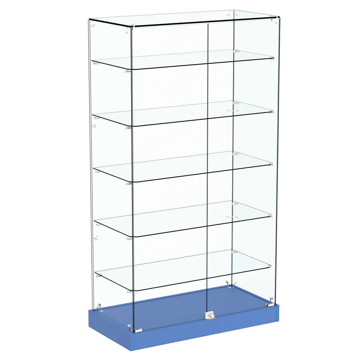 Витрина Хит продаж №505 (закрытая, задняя стенка - стекло) Делфт голубой U525 ST9