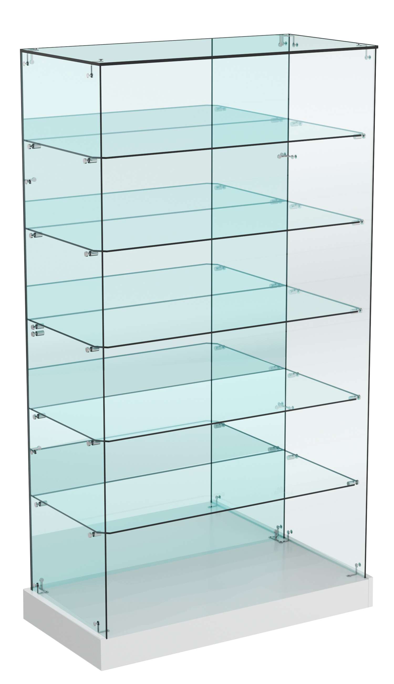 Витрина Хит продаж №508 (открытая, задняя стенка - зеркало) Серый