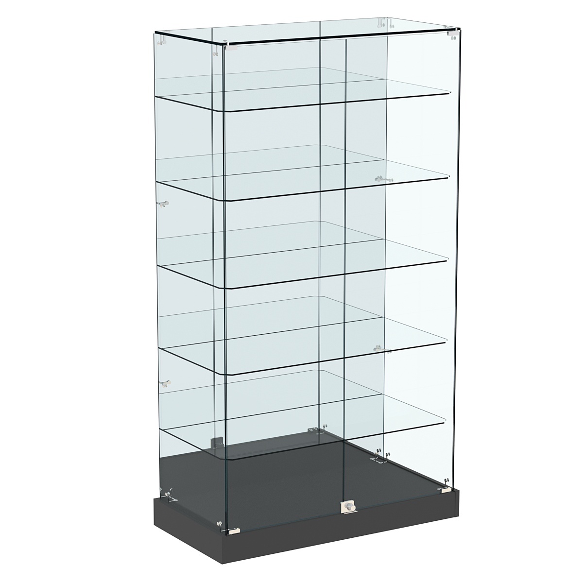 Витрина Хит продаж №507 (закрытая, задняя стенка - зеркало) Черный