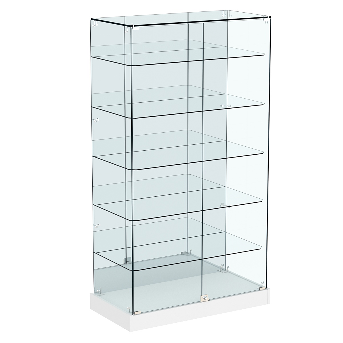 Витрина Хит продаж №507 (закрытая, задняя стенка - зеркало) Белый