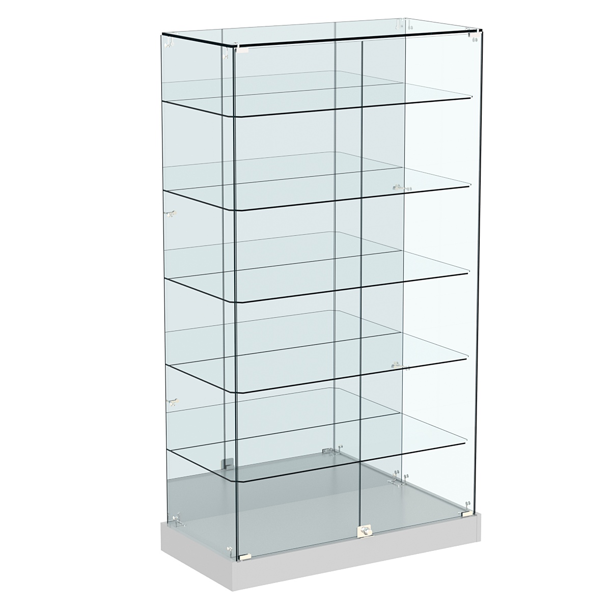 Витрина Хит продаж №507 (закрытая, задняя стенка - зеркало) Серый