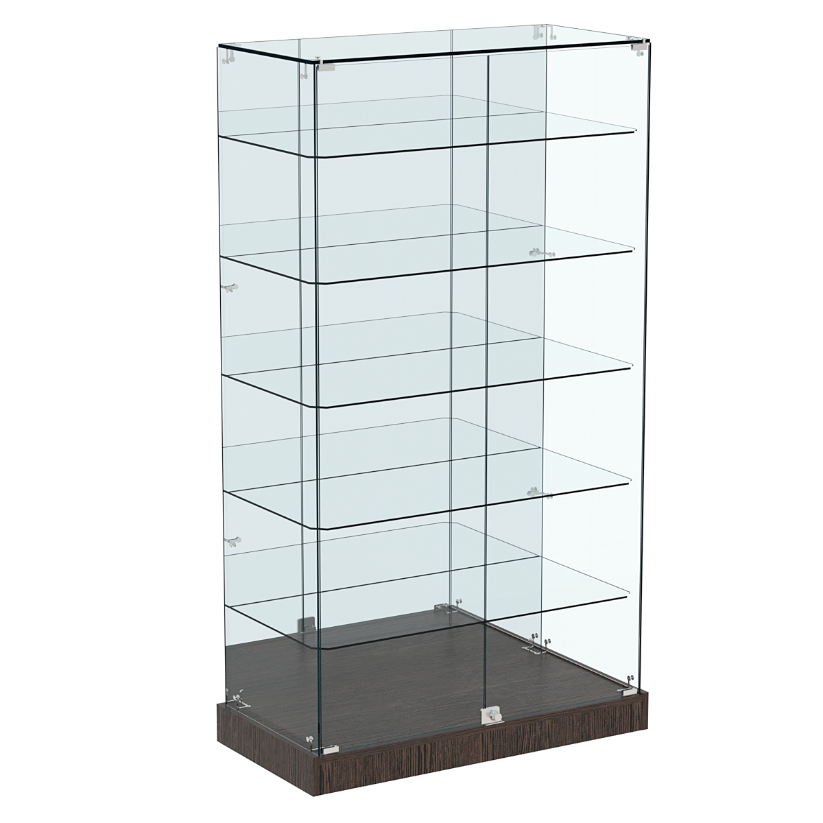 Витрина Хит продаж №507 (закрытая, задняя стенка - зеркало) Дуб Венге