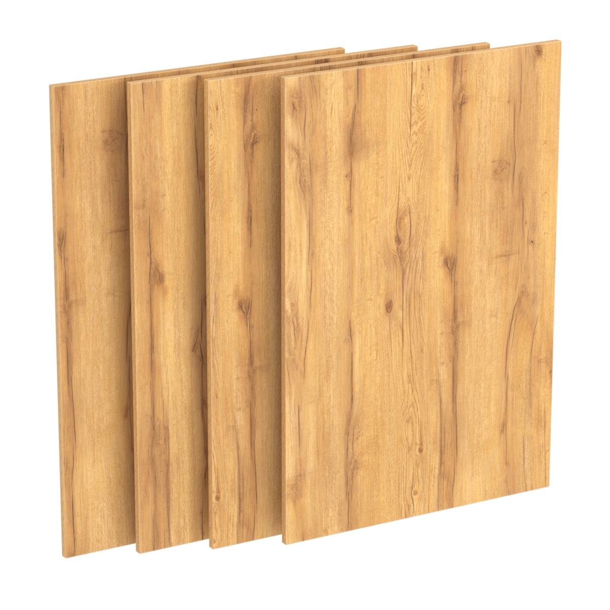 Комплект Мебельный щит 900*600мм из ДСП 16мм с кромкой - 4шт Дуб Золотистый