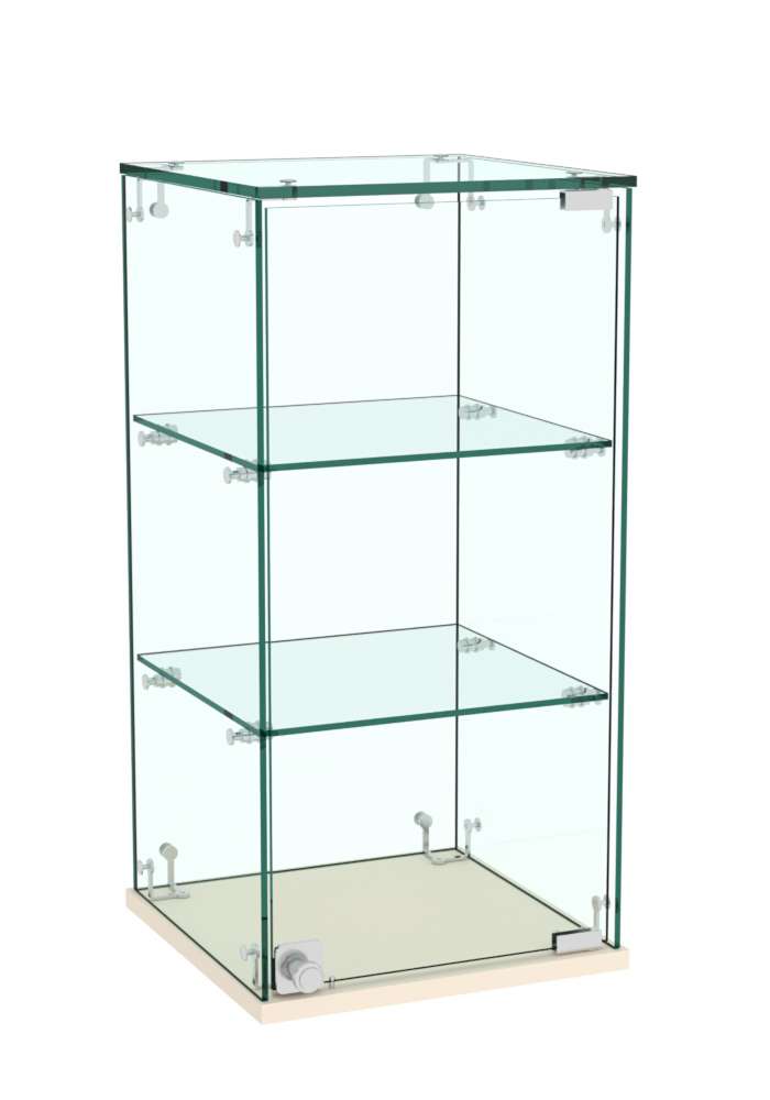 Витрина Истра настольная №21 (прозрачная) Крем Вайс