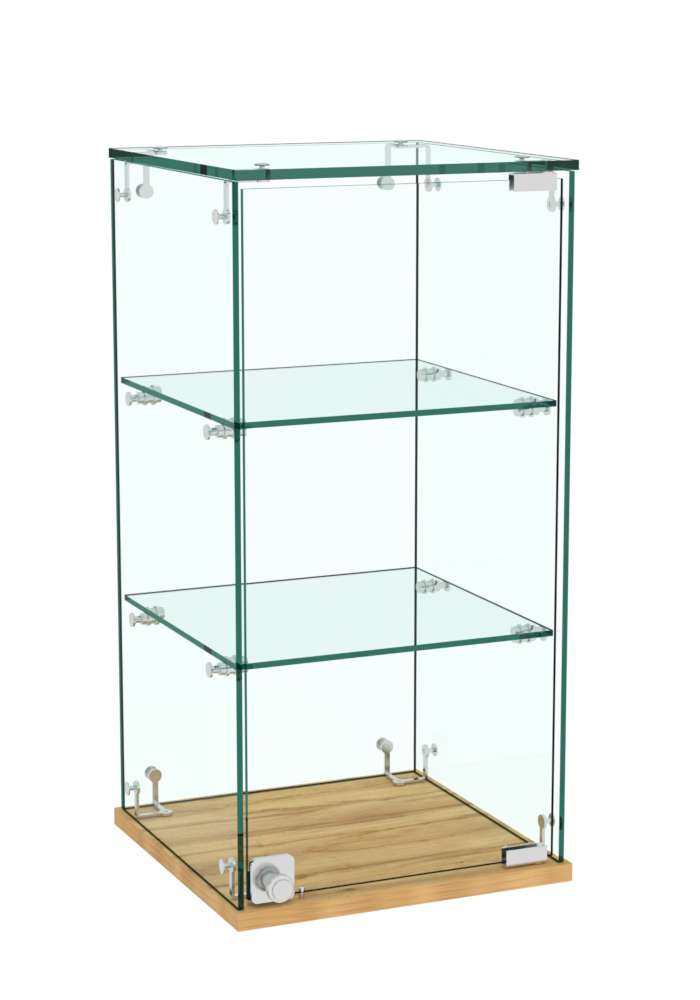 Витрина Истра настольная №21 (прозрачная) Дуб Золотистый