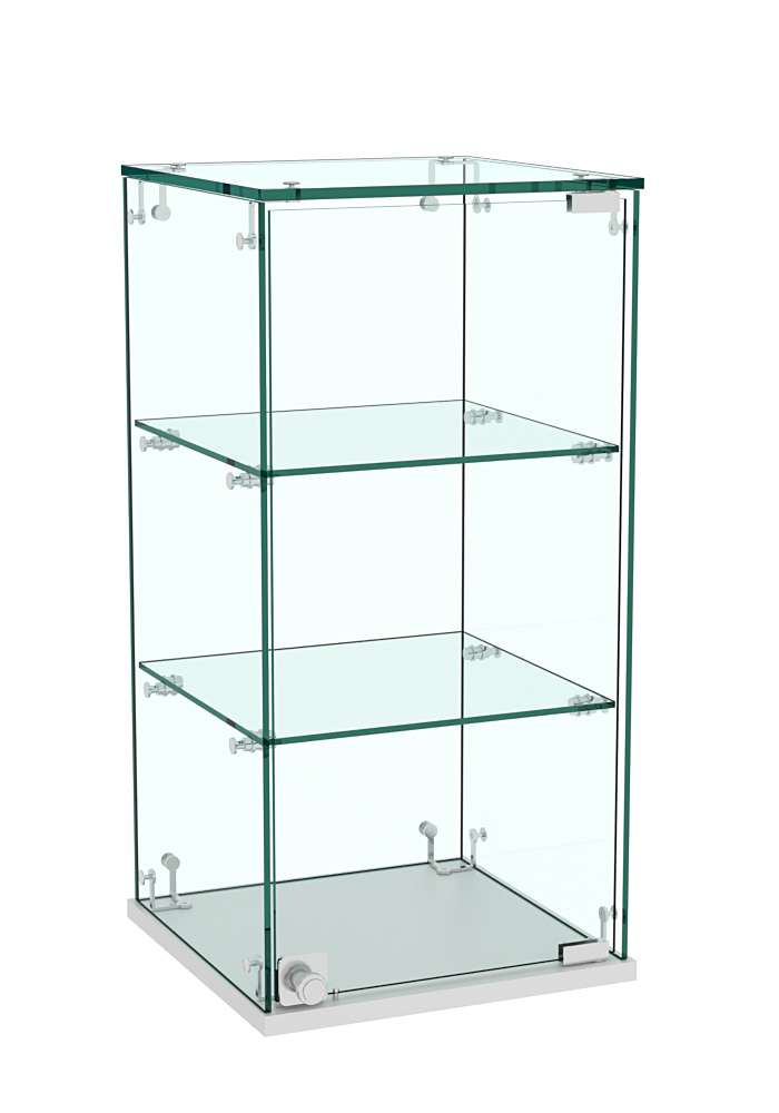 Витрина Истра настольная №21 (прозрачная) Серый