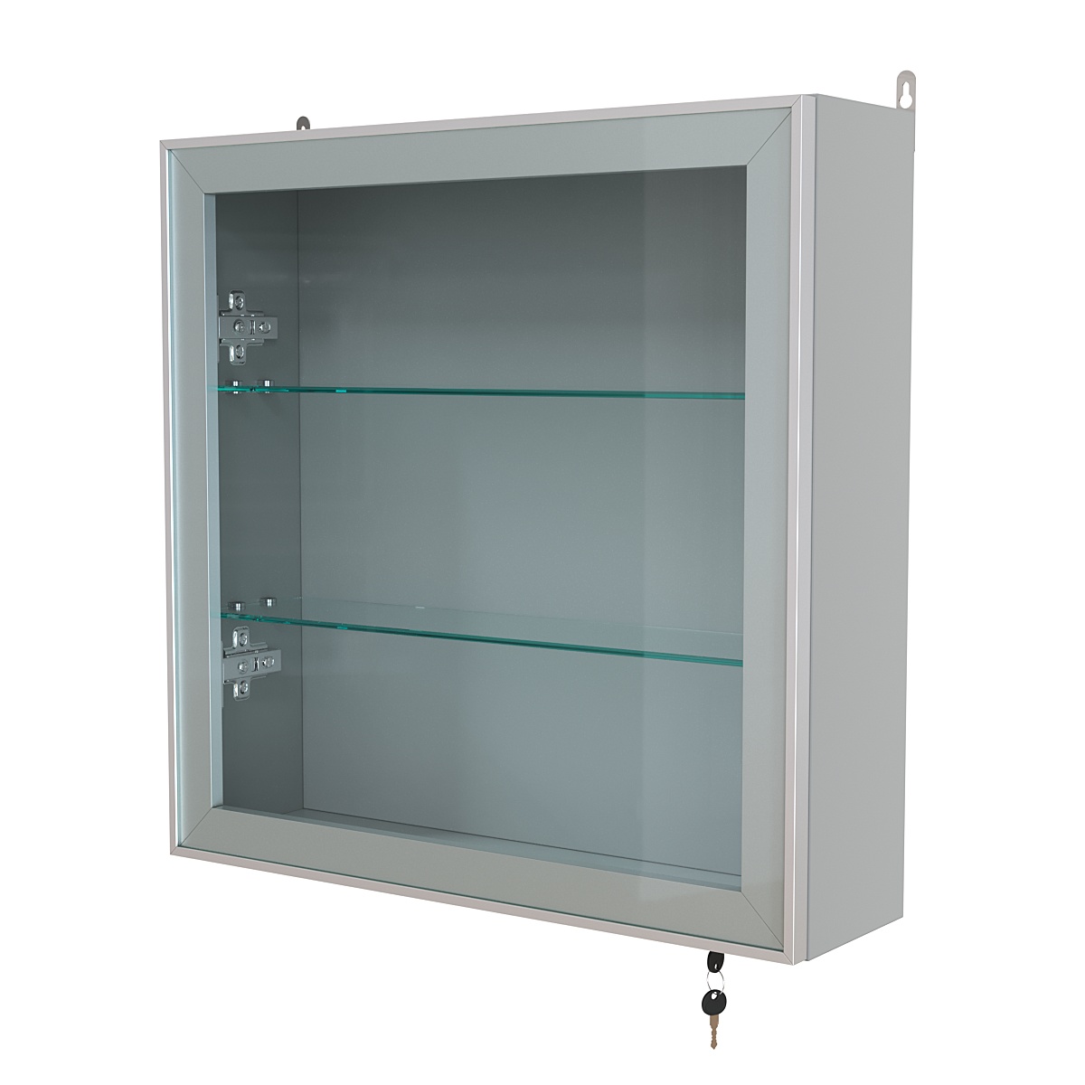 Витрина настенная №1-1А с прозрачными полками серии Collecto Серый