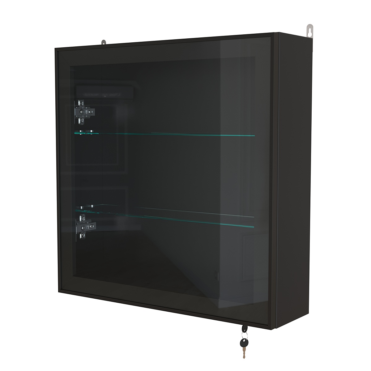 Витрина настенная №1-1А с прозрачными полками серии Collecto Черный