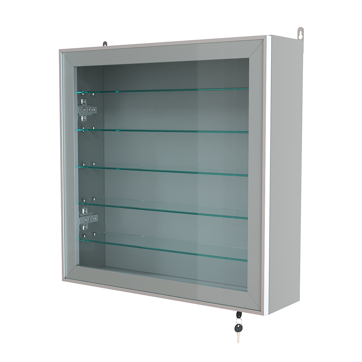 Витрина настенная №1-5А с пятью прозрачными полками серии Collecto Серый