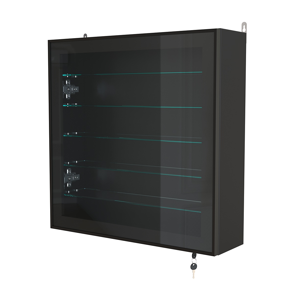 Витрина настенная №1-5А с пятью прозрачными полками серии Collecto Черный