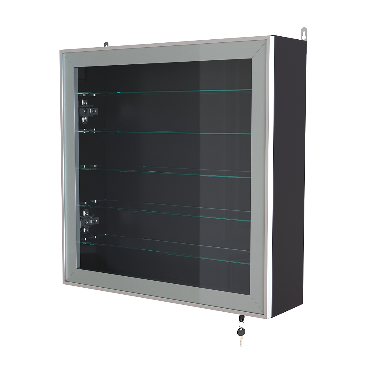 Витрина настенная №1-5А с пятью прозрачными полками серии Collecto Антрацит