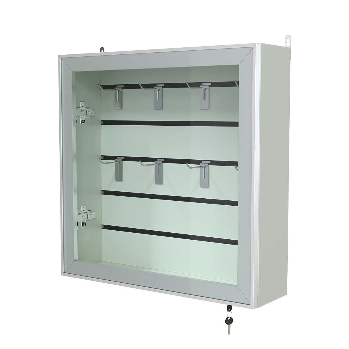 Витрина настенная №1-1Б с эконом панелью серии Collecto Белый