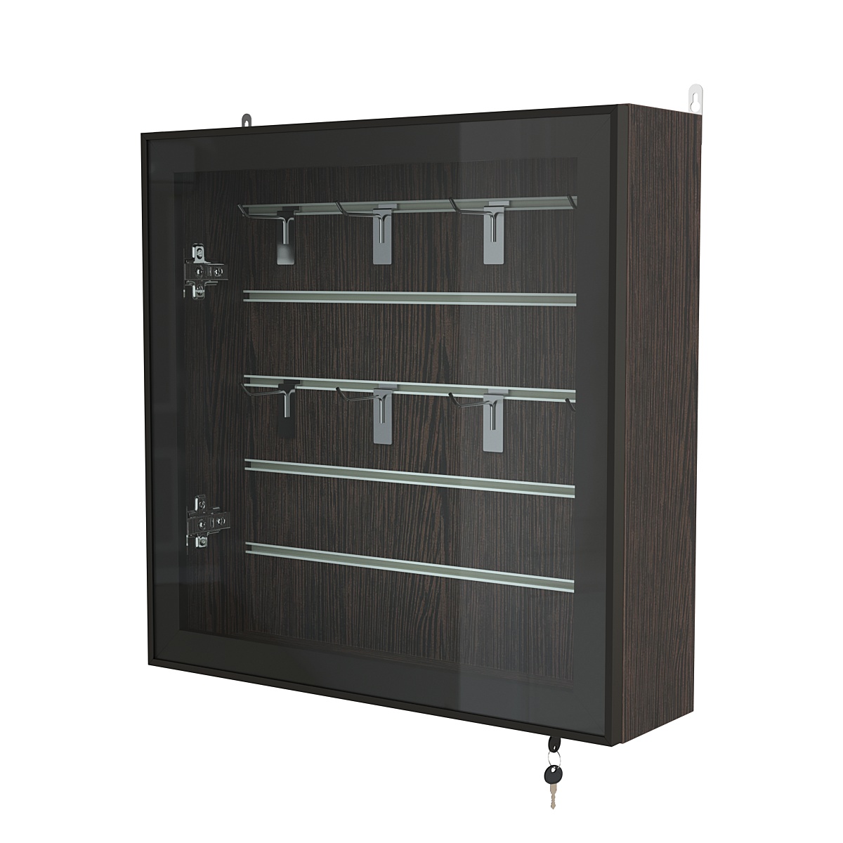 Витрина настенная №1-1Б с эконом панелью серии Collecto Дуб Венге