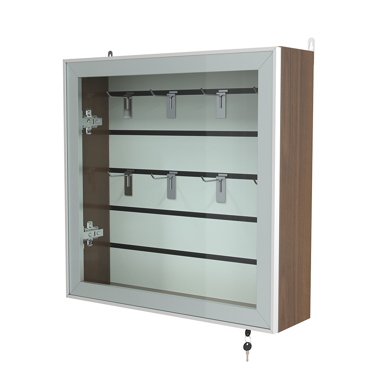 Витрина настенная №1-1Б с эконом панелью серии Collecto Орех