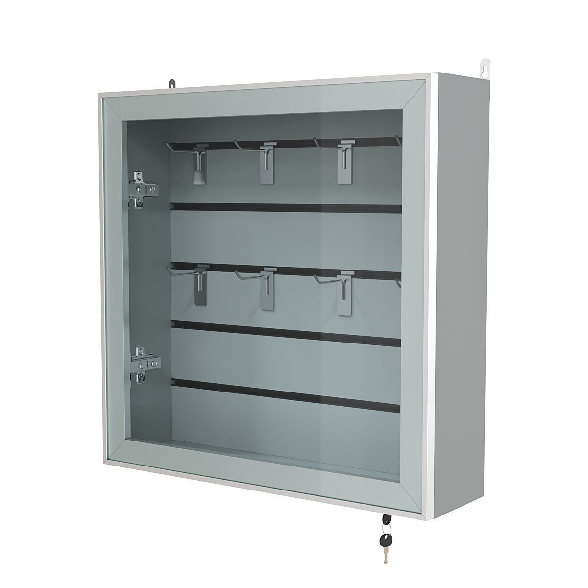 Витрина настенная №1-1Б с эконом панелью серии Collecto Серый