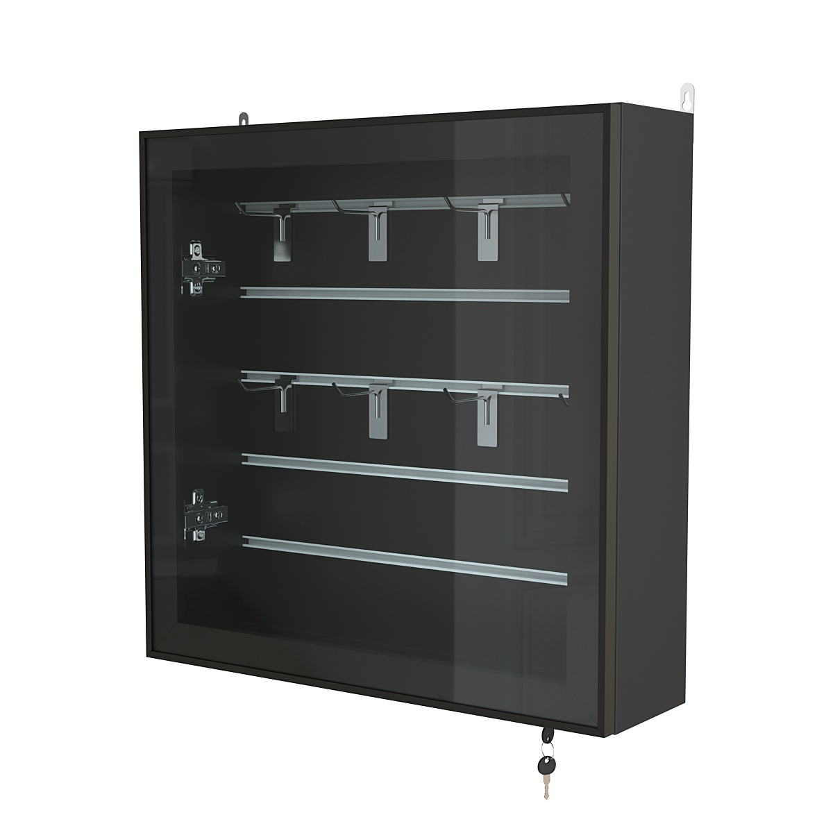 Витрина настенная №1-1Б с эконом панелью серии Collecto Черный