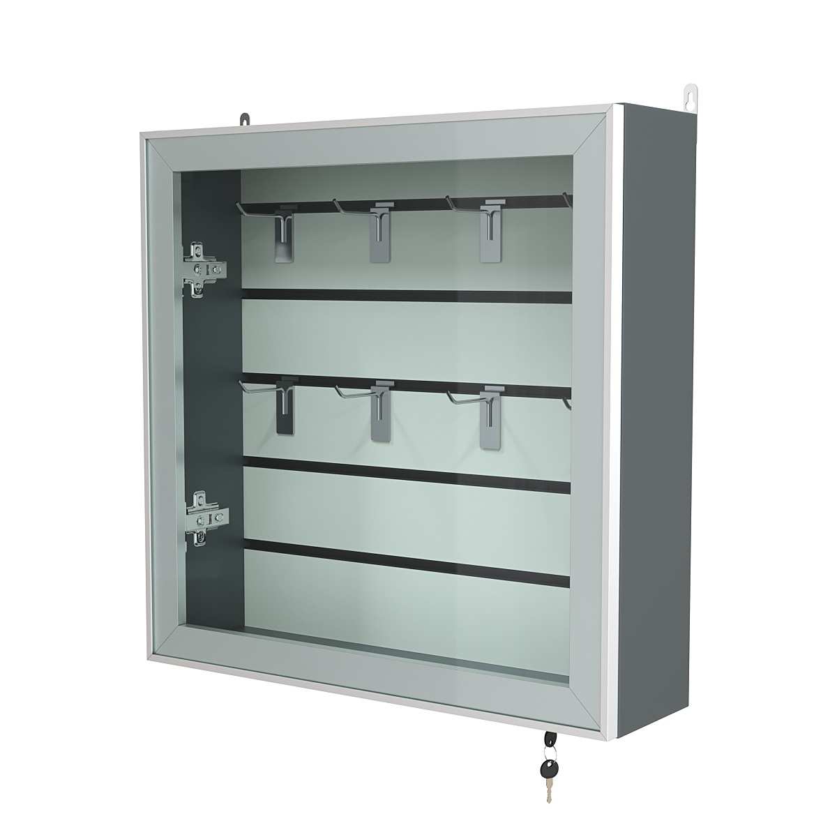 Витрина настенная №1-1Б с эконом панелью серии Collecto Темно-Серый