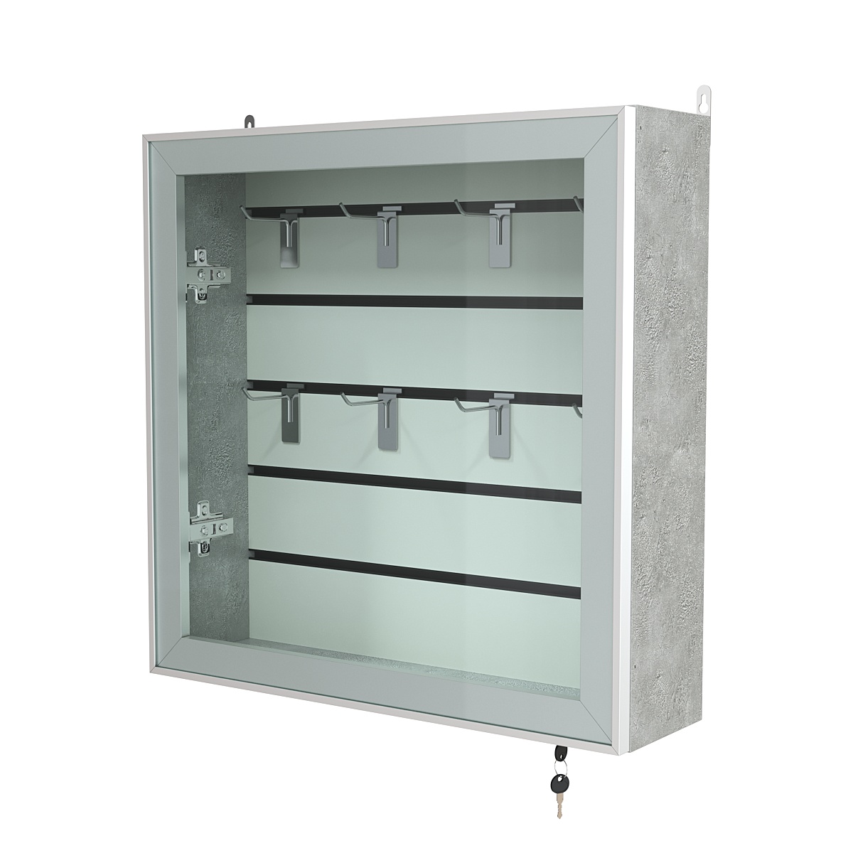 Витрина настенная №1-1Б с эконом панелью серии Collecto Метрополитан Грей