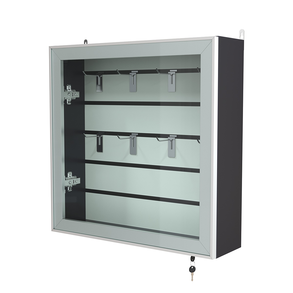 Витрина настенная №1-1Б с эконом панелью серии Collecto Антрацит