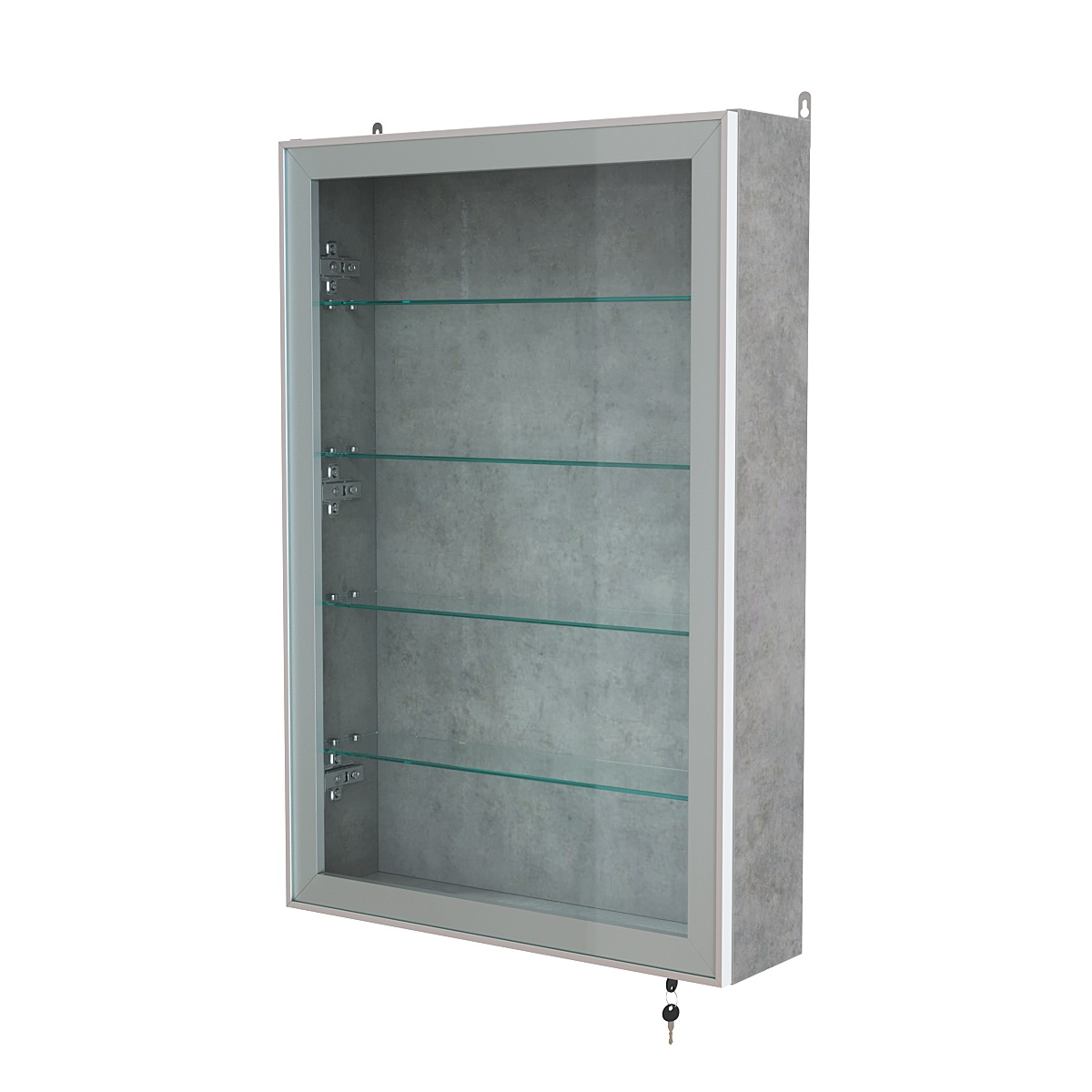 Витрина настенная №2-1А высокая серии Collecto Бетон Чикаго светло-серый F186 ST9