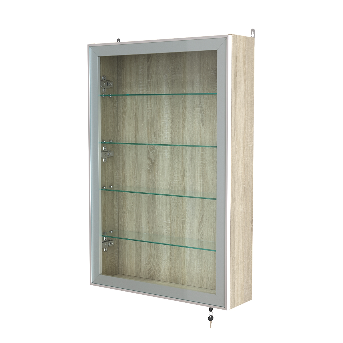 Витрина настенная №2-1А высокая серии Collecto Дуб Сонома