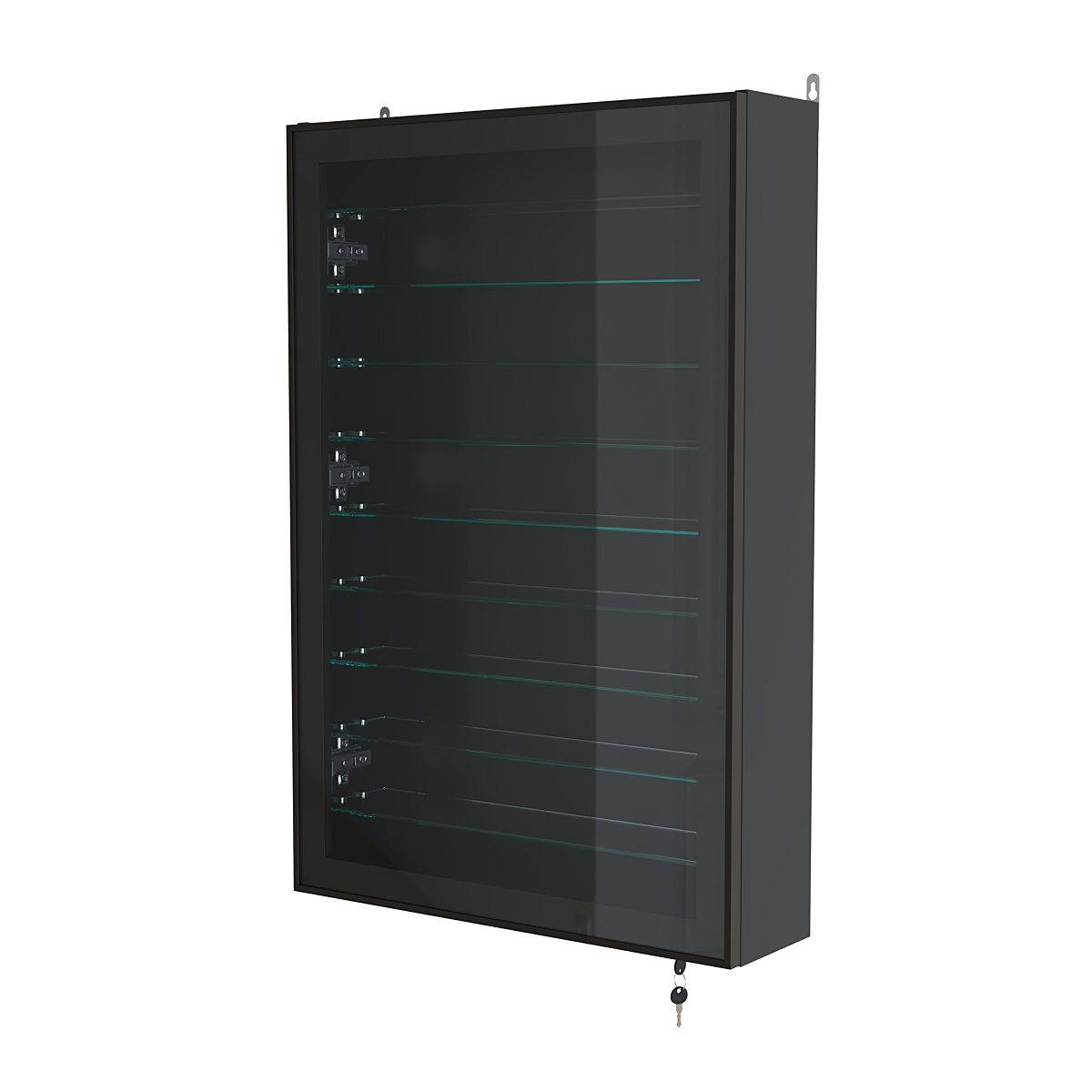 Витрина настенная №2-5А высокая с девятью полками серии Collecto Черный