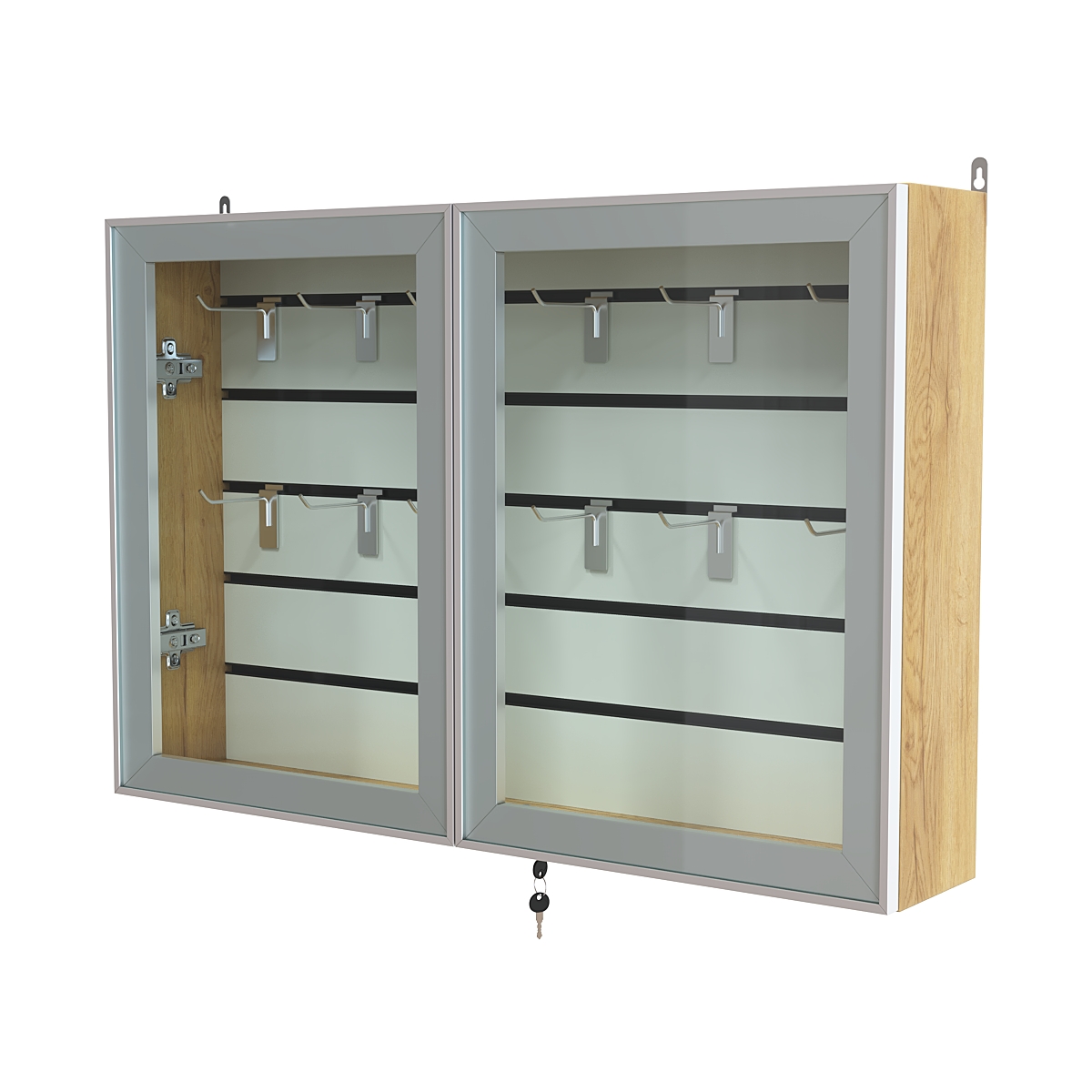 Витрина настенная №3-1Б широкая серии Collecto Дуб Золотистый