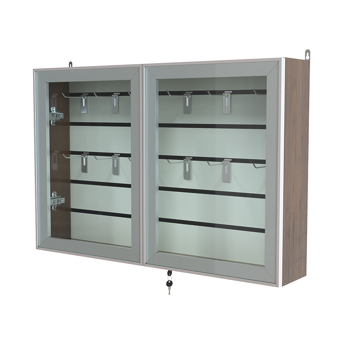 Витрина настенная №3-1Б широкая серии Collecto Орех