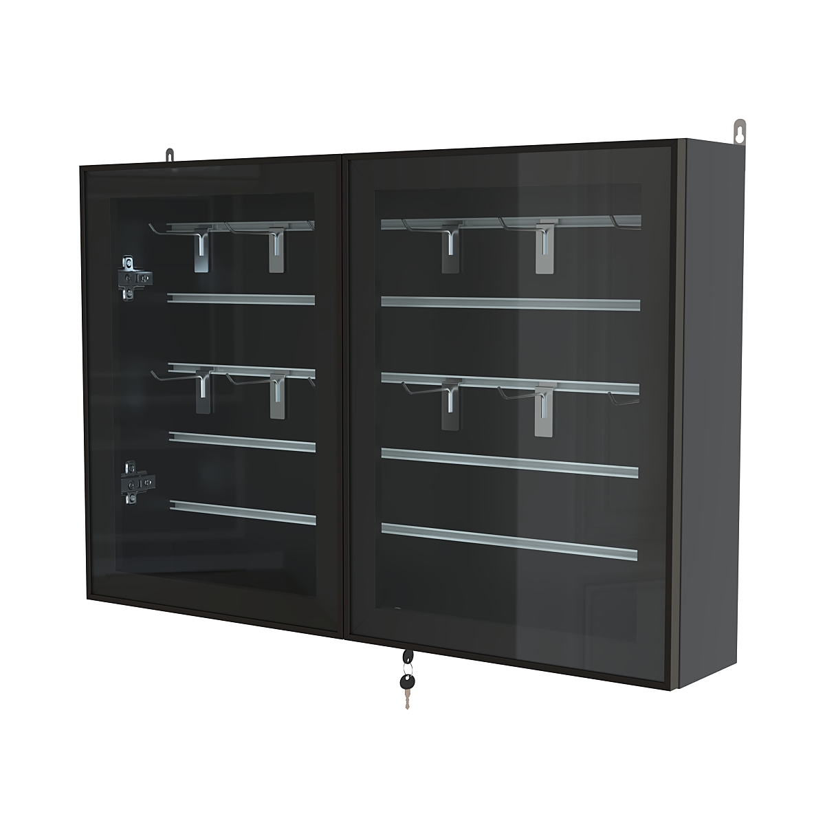 Витрина настенная №3-1Б широкая серии Collecto Черный