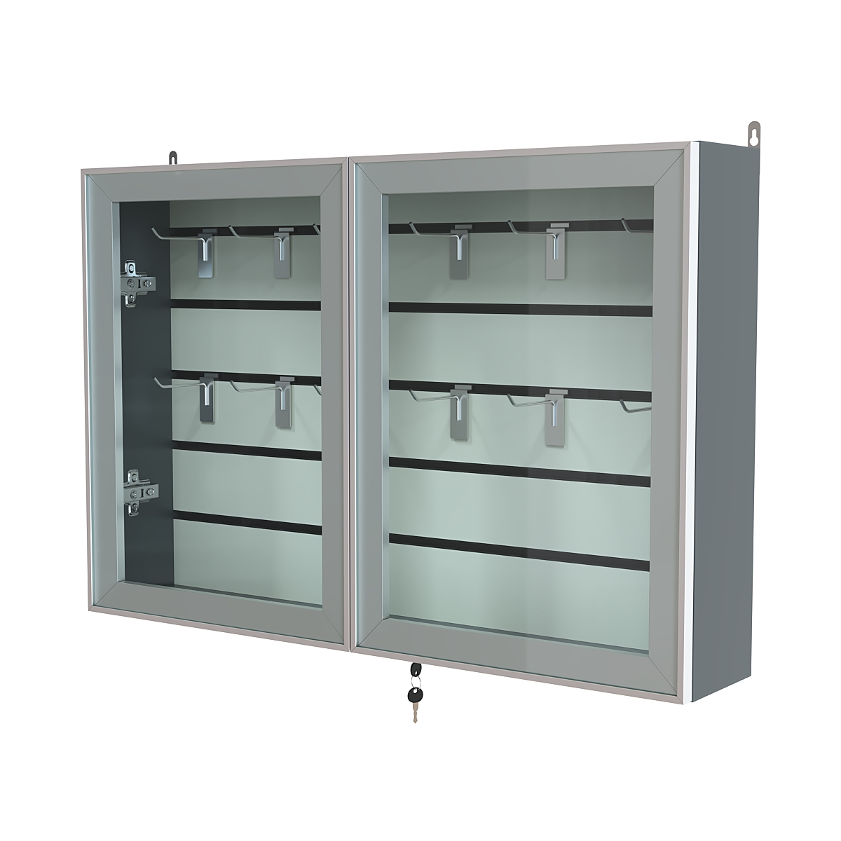 Витрина настенная №3-1Б широкая серии Collecto Темно-Серый